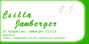 csilla jamberger business card